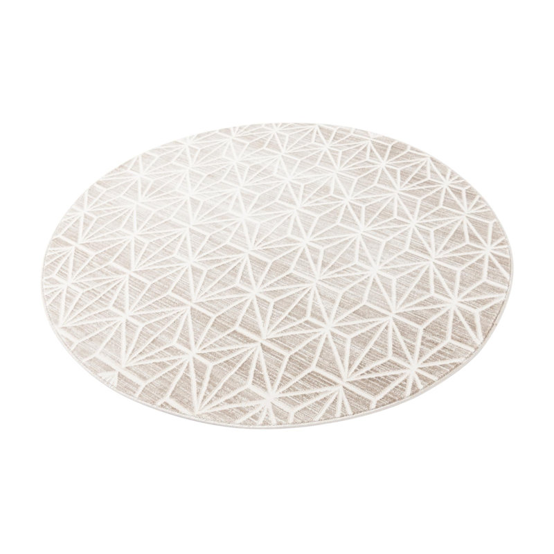 Delinah Geometric Indoor Rug, Round 5'3"