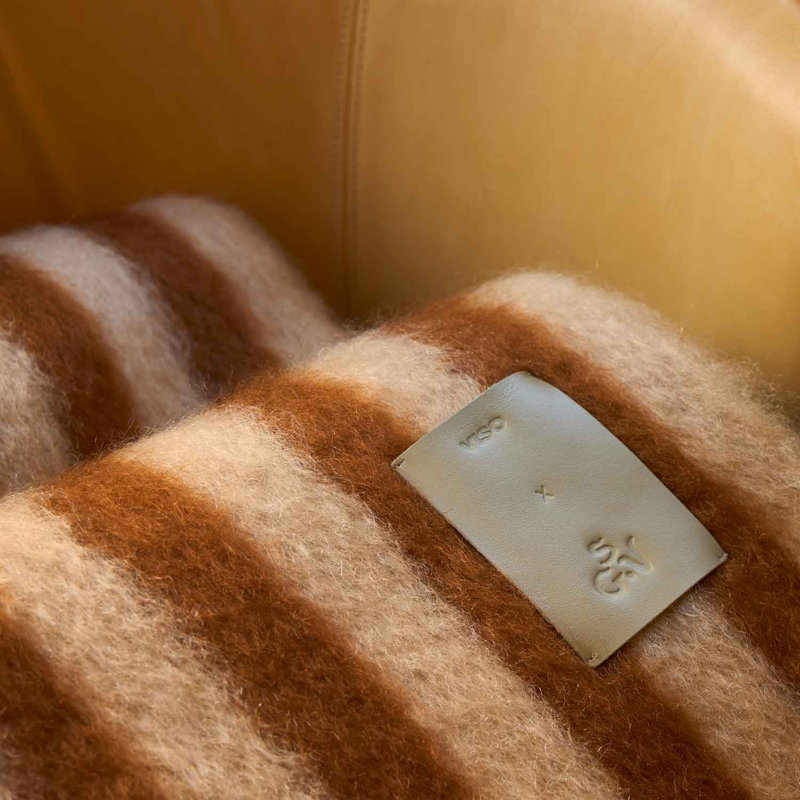 Hand Woven Blanket, Brown/Beige