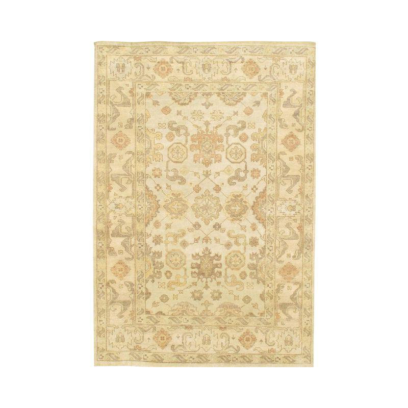 Wool Oriental Area Rug in Beige