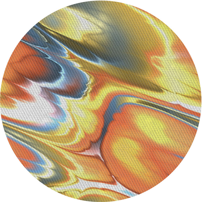 Abstract Indoor Rug, Round 3'