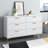 Pershore White and Gold 6-Drawer Double Dresser