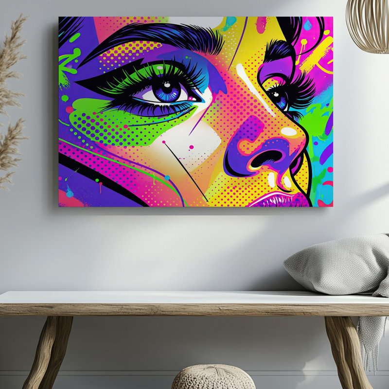 Reproduction d'art moderne sur toile à motif abstrait moderne Pop Art, 11 x 14 po