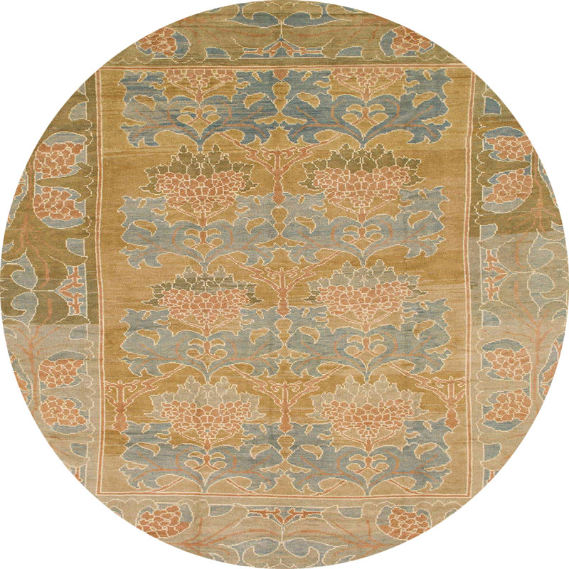 Tapis abstrait moderne 1219, Rond 8 pi