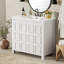 Meuble-lavabo de salle de bain avec lavabo et tablette de rangement