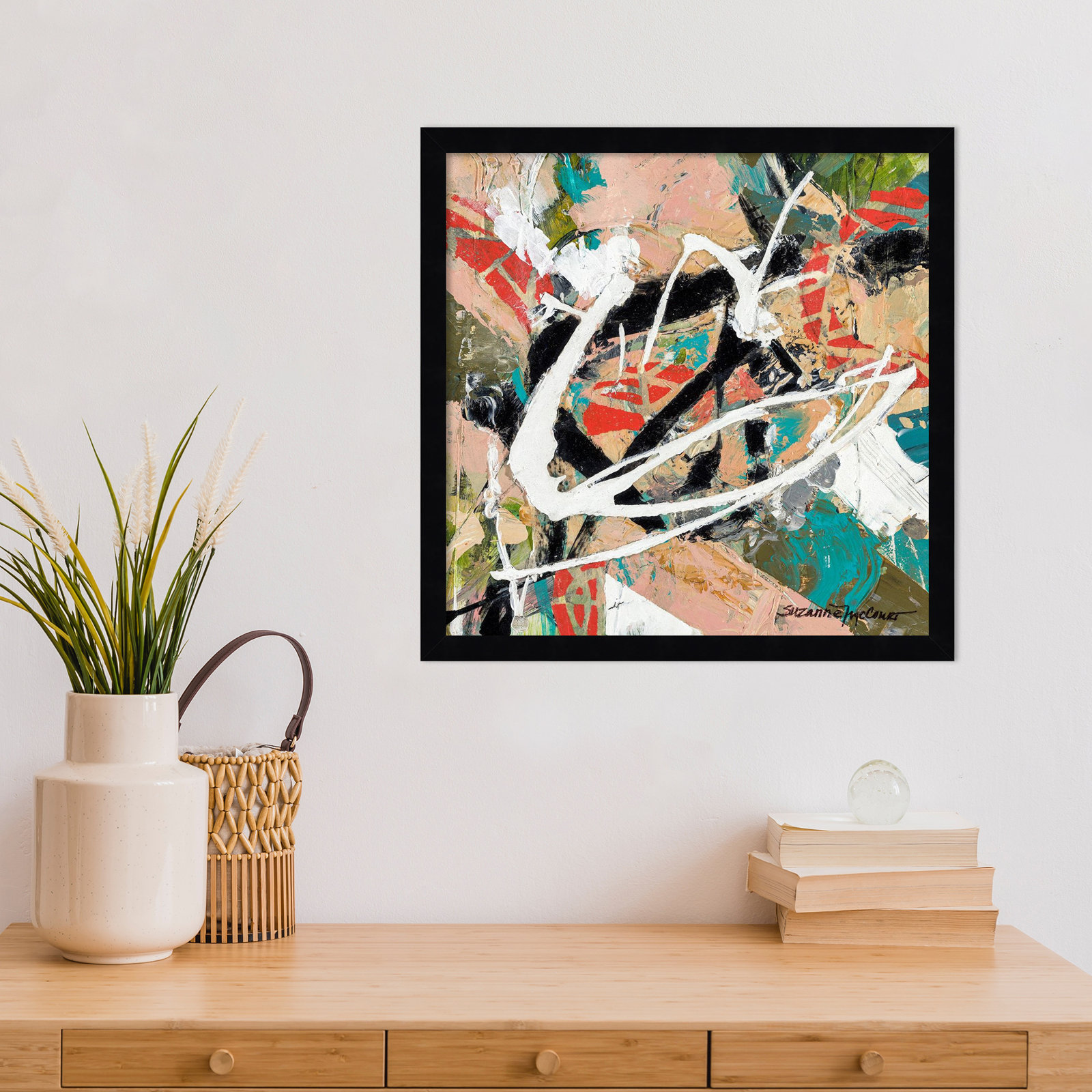 Sutter "Stacked" Print by Suzanne McCourt, 17" H x 17" W, Black