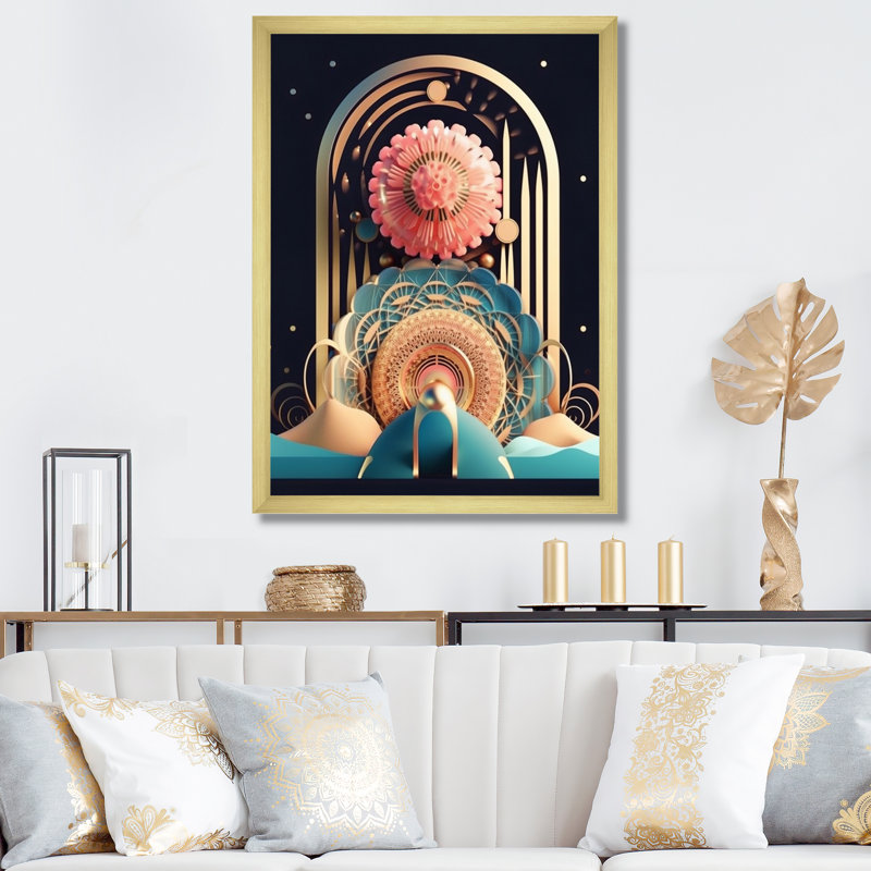 «Futur minimalisme», impression sur toile Bodhi, H 32 po x l 24 po x P 1 po, Cadre doré à une seule photo