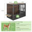 Niche pour chien robuste rustique brun d'intérieur pour grands chiens, décorer la maison comme meuble télé, table de bout-153699962