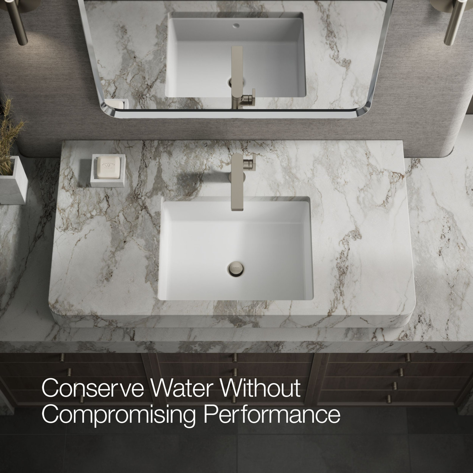Composed Single-Handle Bathroom Faucet with Drain, Vibrant Brushed Nickel