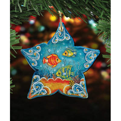 5'' Handmade Wood Holiday Shaped Ornament