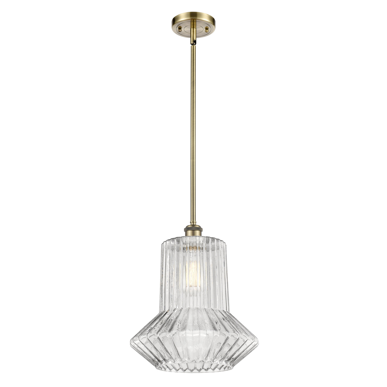 Montrose Single Light Dimmable Pendant, LED, Antique Brass