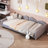 Twin Size Upholstered Daybed, Sherpa Fabric Sofabed With Cloud-Shaped Backrest, No Box-Spring Needed-1710776540