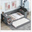 Daybed With Storage Arms, Trundle And Charging Station-1908123666