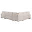 Canapé modulaire gris foncé en L capitonné avec lit escamotable et méridienne avec rangement beige