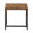 Rustic Hickory Engineered Wood & Iron Wrap Side Table-2118447096