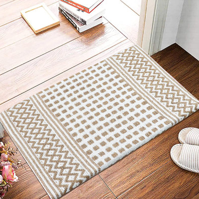 Luxurious Woven Cotton Cushioned Thiclk Kitchen Mat Rug - Anti-Fatigue, Anti-Skid, - 18''X30''