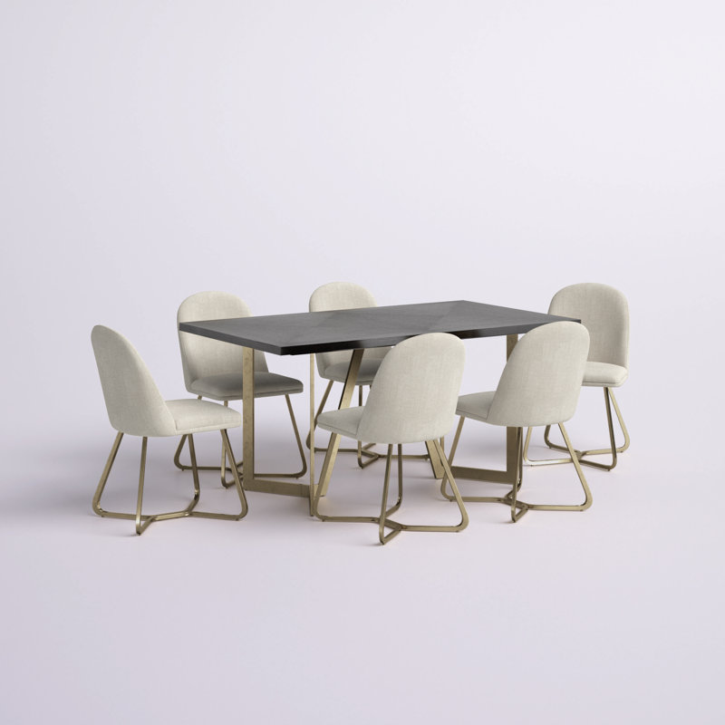 Ensemble repas pour 6 personnes Ainhoa, Beige
