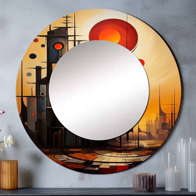 Miroir mural cubique, 29 po x 29 po