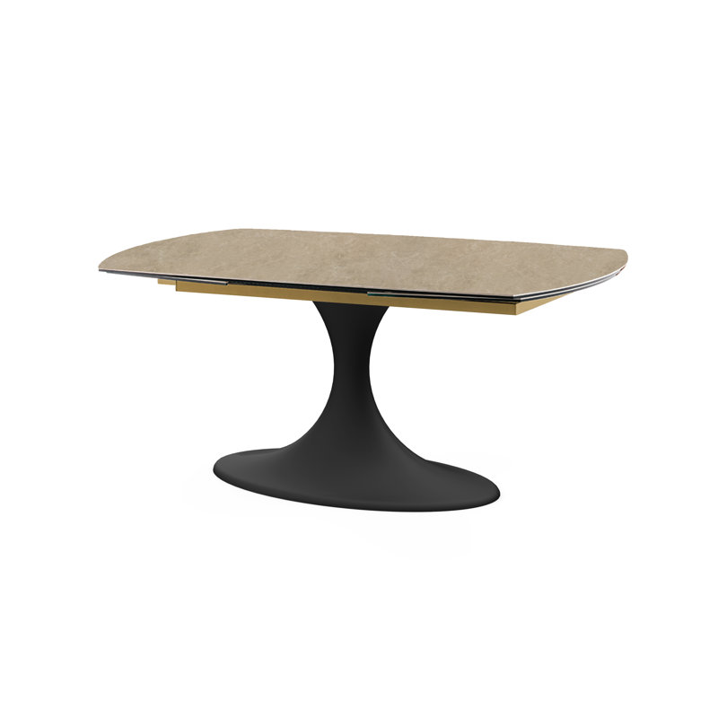 CALICE Dining Table, H77 x L240 x W90cm, Fiordibosco Marble, Graphite
