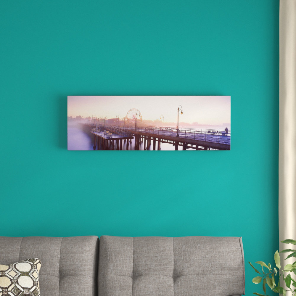 'Santa Monica Pier, Santa Monica, California' Photographic Print on Canvas East Urban Home 