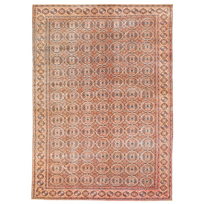Tapis turc ivoire et brun 7 x 9