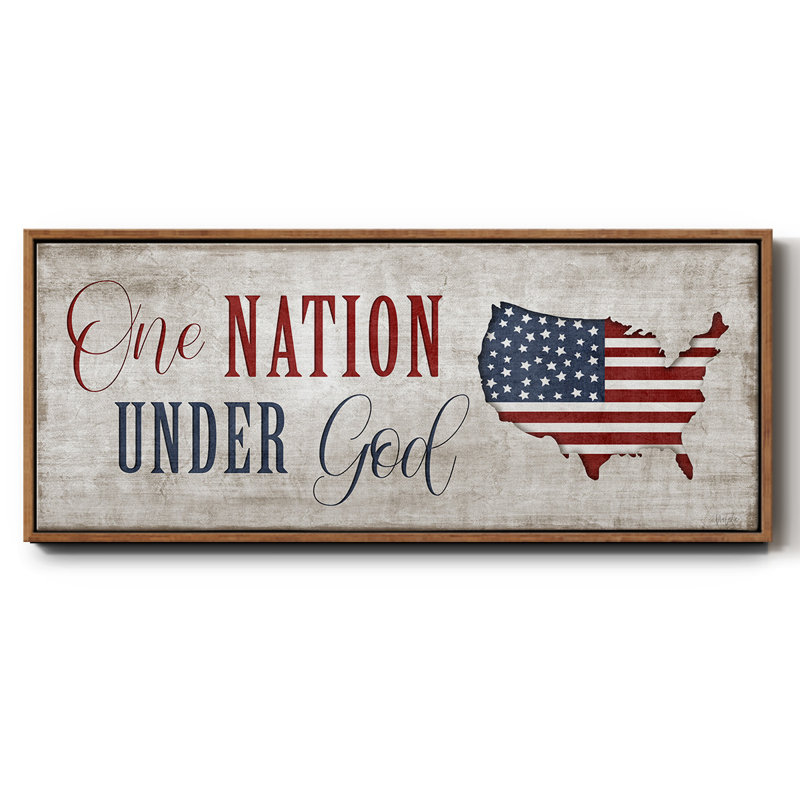 One Nation Under God - Toile encadrée, H 24 po x l 60 po