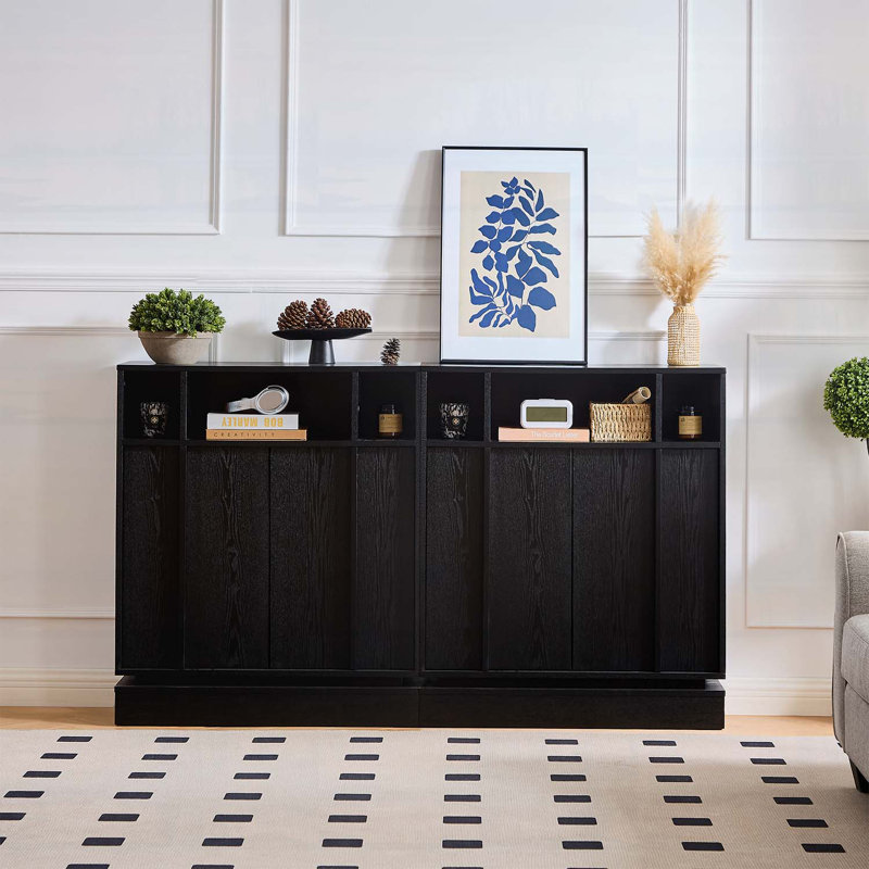 Armoire polyvalente pour le vestibule, le couloir et le salon, Noir