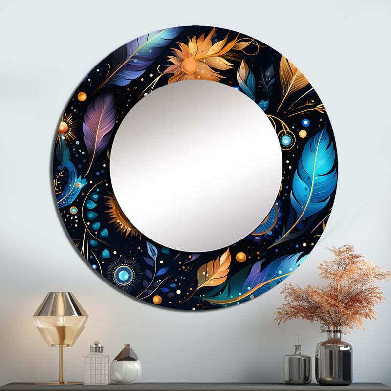 Rosheena Cosmic Nomad Boho, miroir mural décoratif, 23 po x 23 po, Rond