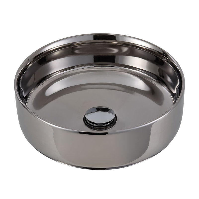 Metro Lane 360mm L x 360mm W Natural Ceramic Circular Sink, Niken