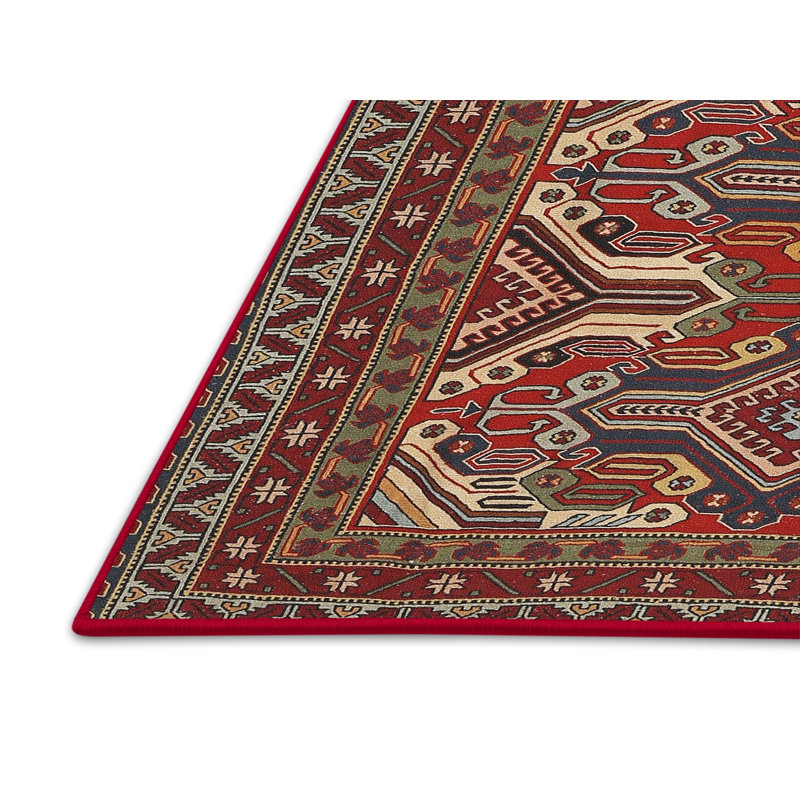 Tapis rouge à motif sud-ouest, Rectangle 5 pi x 7 pi