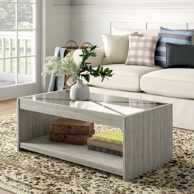 Laguna Frame Coffee Table with Storage, White