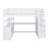 Loft Bed With Desk And Shelves, Two Built-In Drawers, Storage Staircase-122428050