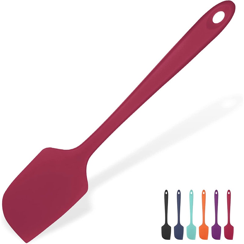 U-Taste 600ºF High Heat Resistant Flexible Silicone Large Spatula for Baking Cooking, 14.17" L x 2.7" W, Red
