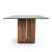 Kupang Glass + Walnut Rectangular Dining Table