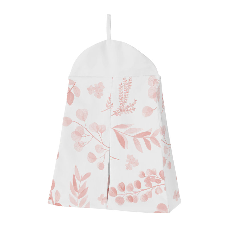 Blush Pink and White Floral Microfiber Toddler Comforter Set
