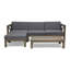ENSEMBLE DE CANAPÉ ALCOVE LSHAPE, GRIS FONCÉ