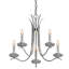 Lustre suspendu classique / traditionnel à 5 lumières en nickel poli Alesia