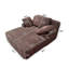 Chaise longue intérieure surdimensionnée, velours côtelé moelleux, confort ergonomique pour le salon