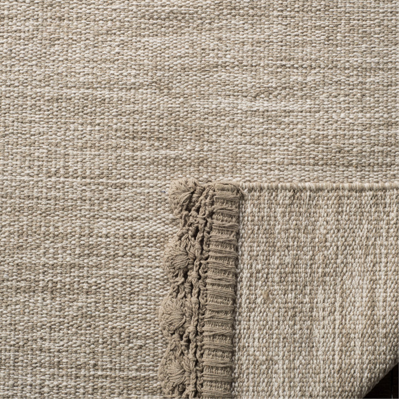 Mohnton Hand Woven Cotton Solid Color Rug, Rectangle 5' x 8'