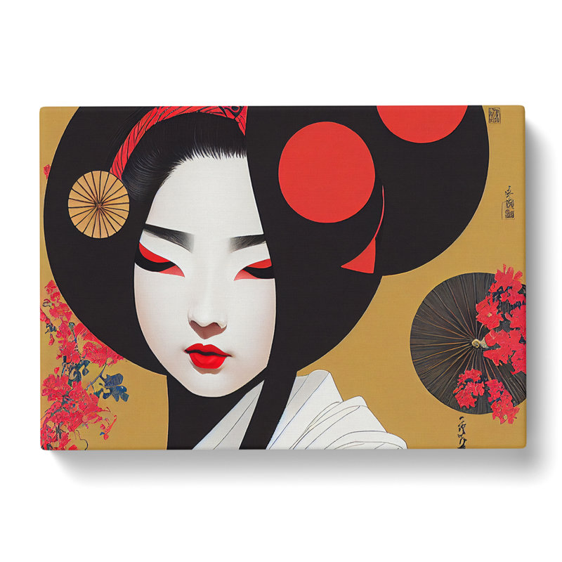 Inspiring Geisha - Wrapped Canvas, 35cm H x 50cm W x 3cm D