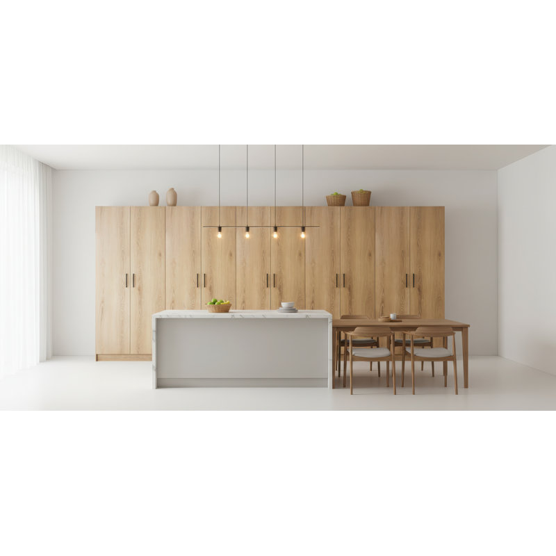 Modex Oak Multi-Purpose Utility Storage Cabinet (5-Piece Set), 70.9" H x 157.5" W x 15.7" D, Oak