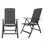 Ensemble de 2 chaises de patio pliantes, chaises de jardin inclinables en aluminium avec dossier haut réglable, chaises de patio pour l'extérieur, le camping, le porche et le balcon (tissu Textilene, 2 chaises)