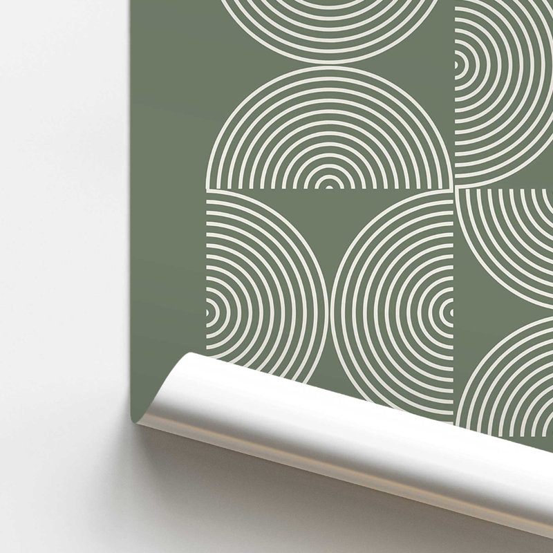 «Green Bauhaus Composition II», reproduction, H 10 po x l 8 po, Impression sans cadre, Ne s’applique pas