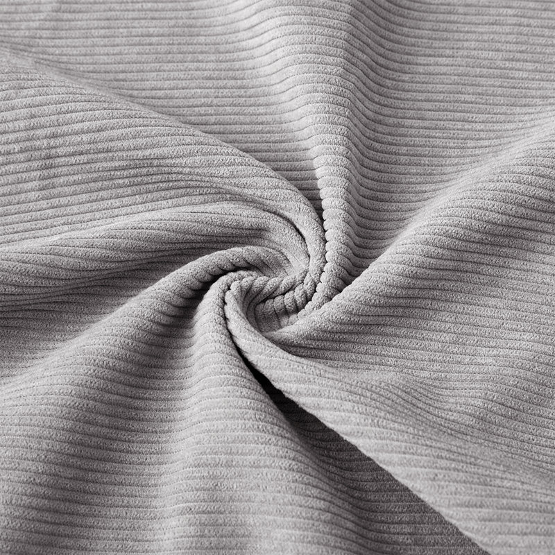 Striped Crushed Velvet Cushion Cover (Set Of 2) , Silver