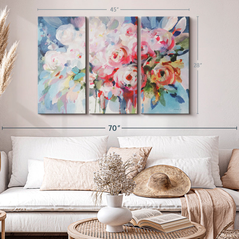 «Fullness Of Flowers» sur toile, H 28 po x l 45 po x P 1,25 po