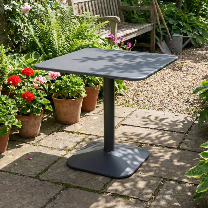 Metal Dining Table, Grey