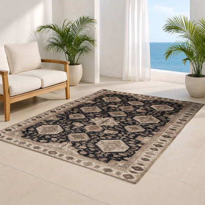 Tapis d'intérieur et d'extérieur gris Persian