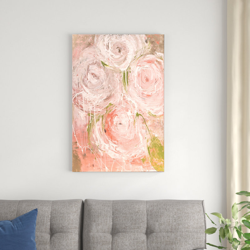 Rose rétro, H 36 po x l 24 po x P 1,25 po