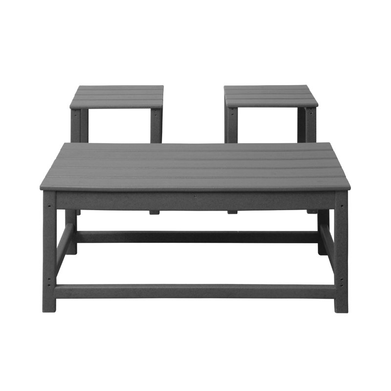 Laguna 3-Piece Patio Table Set, Gray