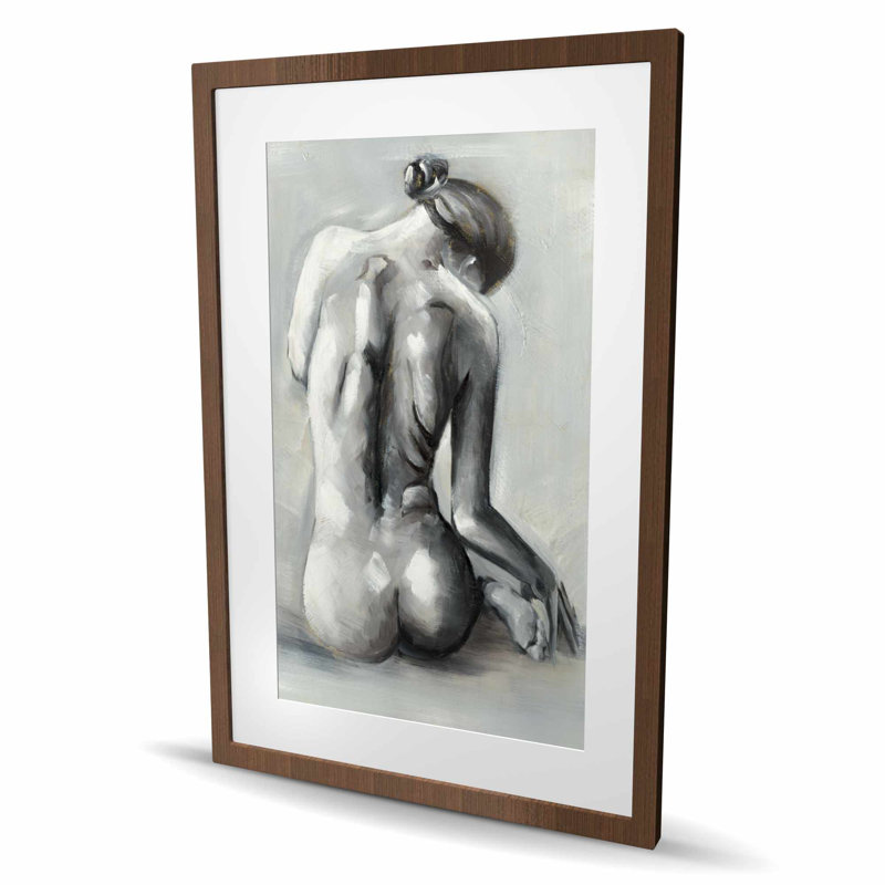 «Nude Woman from Be derrière - Best-sellers pour chambre», reproduction encadrée