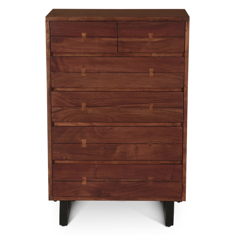 Glenwood 34" Tall Chest in Smoked Acacia, Walnut